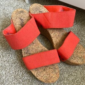 EUC Lucky Brand Cork Wedges